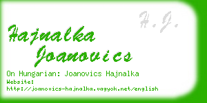 hajnalka joanovics business card